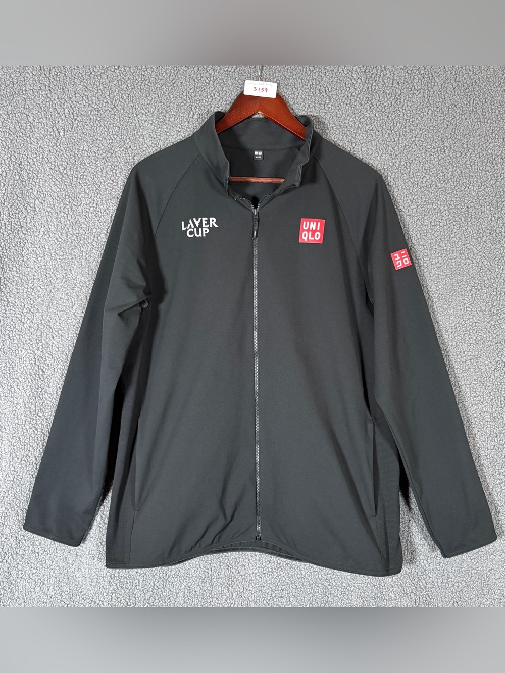 Uniqlo Roger Federer Laver Cup Tennis Full Zip Jacket - Men's Size XL - Black